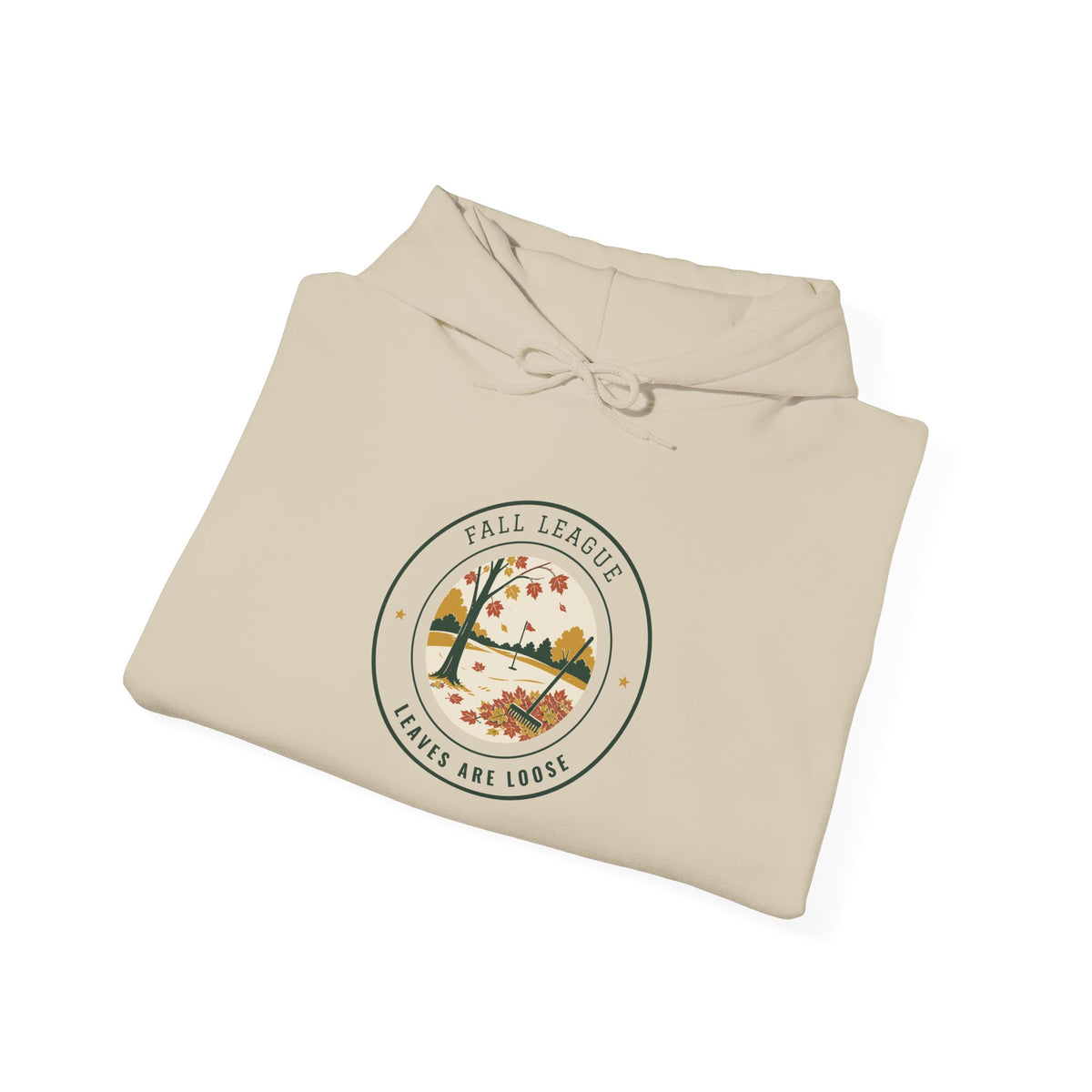 Fall League Hoodie in Sand, folded
