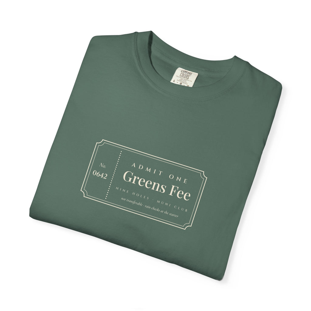 Greens Fee Tee in Blue Spruce, folded