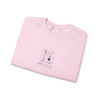 Court Gate Crewneck in Light Pink, folded