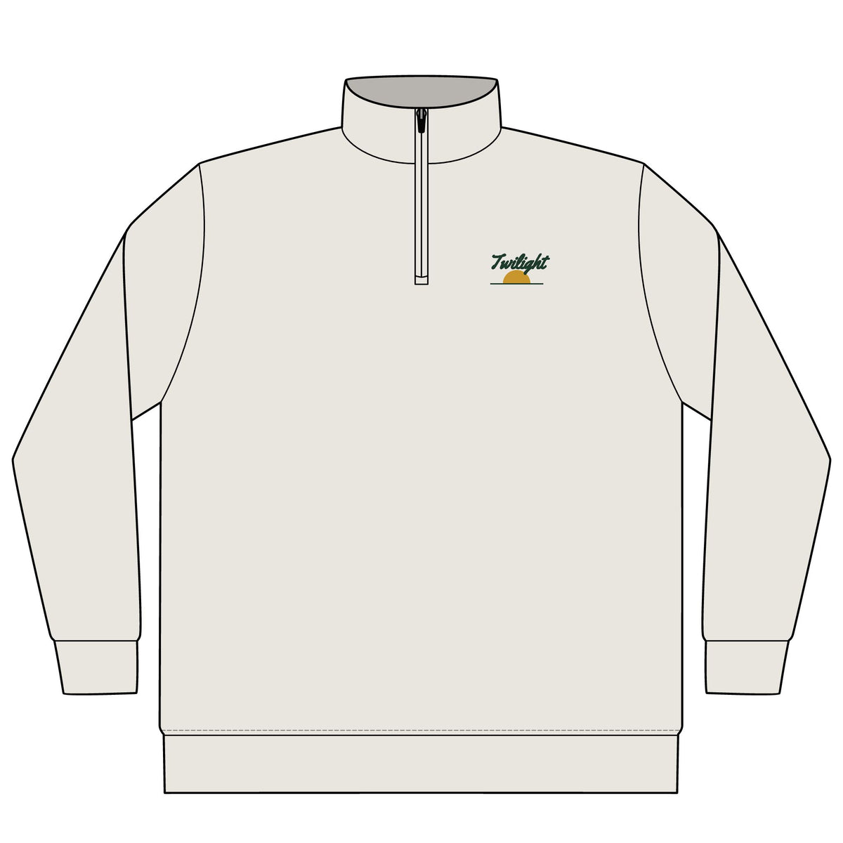Twilight Quarter-Zip in Bone, front view