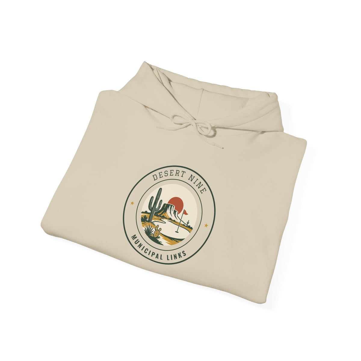 Desert Nine Hoodie in Sand, folded