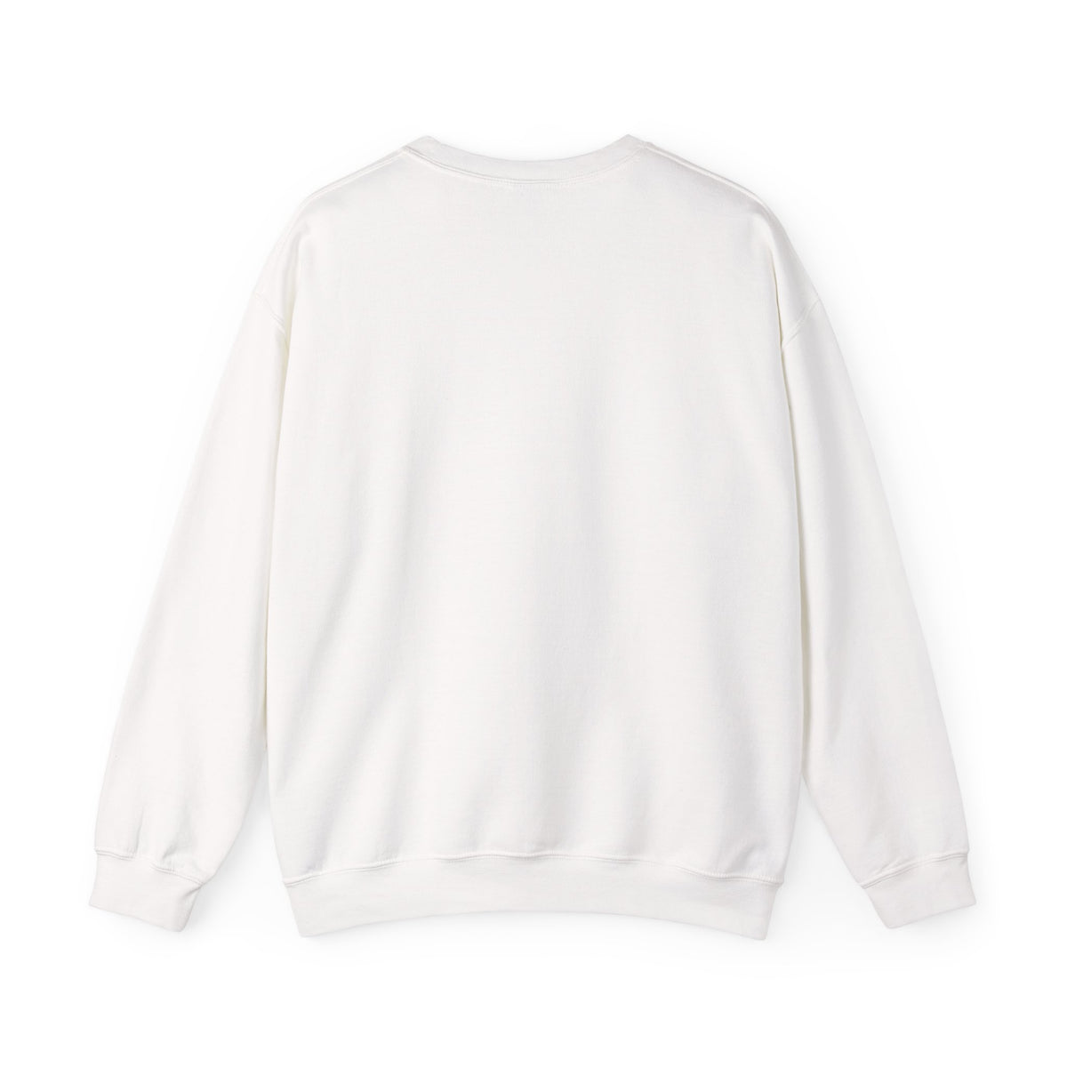 Backyard Born Crewneck in White, back view