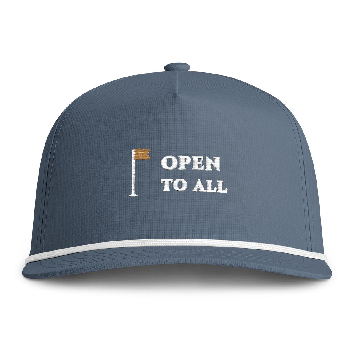 Open to All Rope Cap in Blue Jean, front view