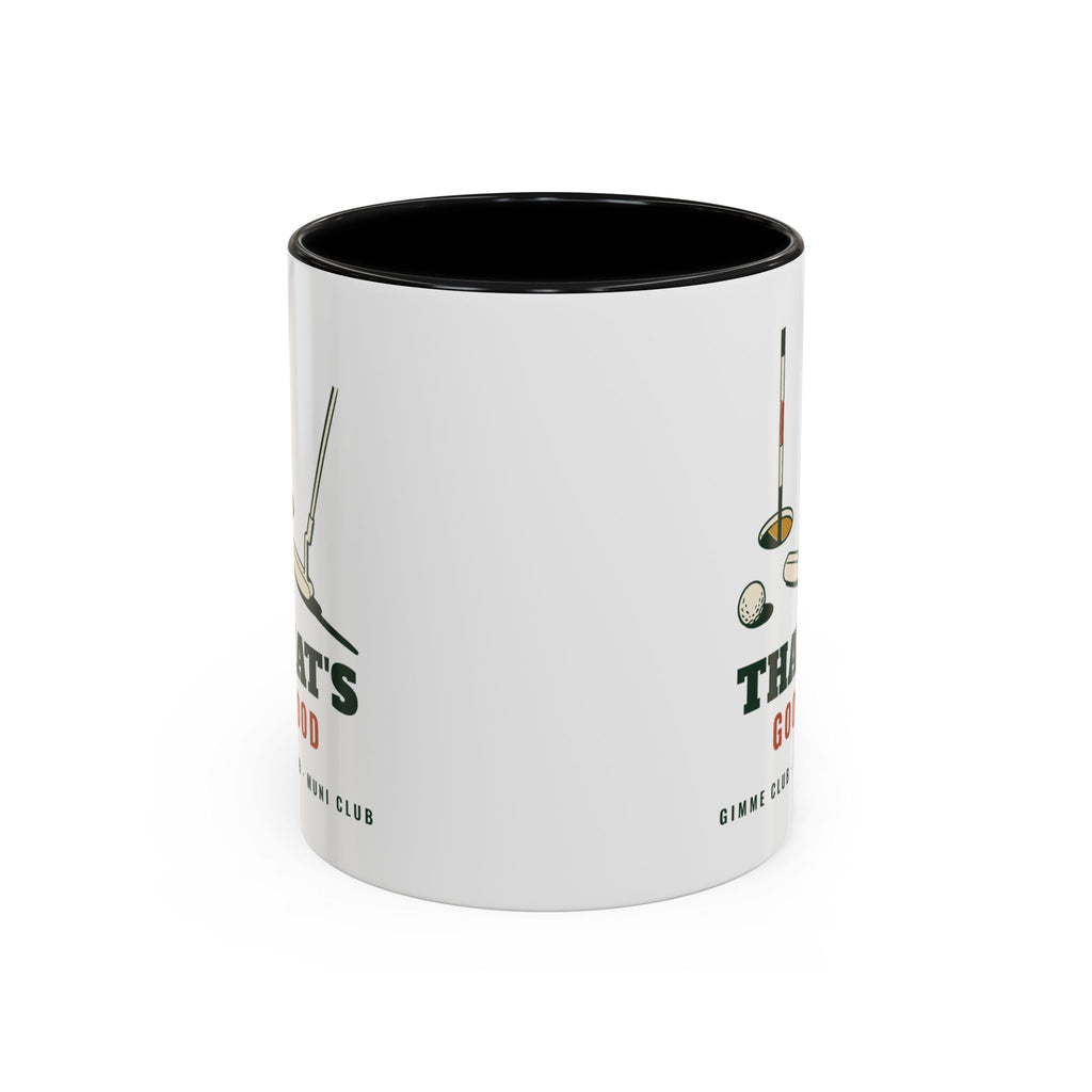 That's Good Mug in Black, corner view