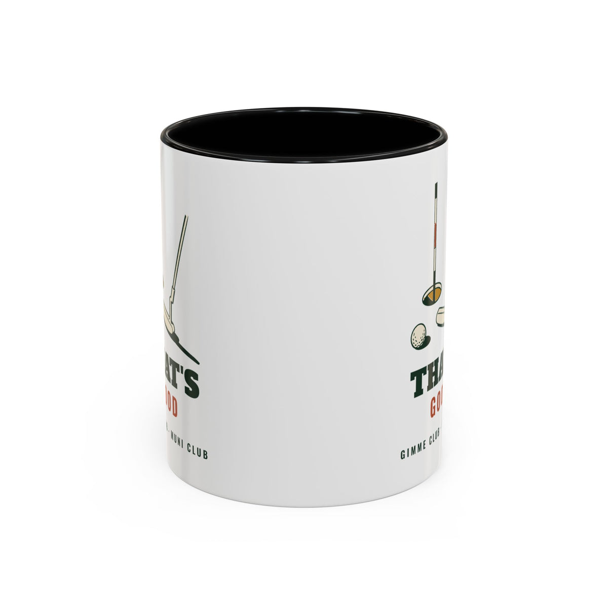 That's Good Mug in Black, corner view