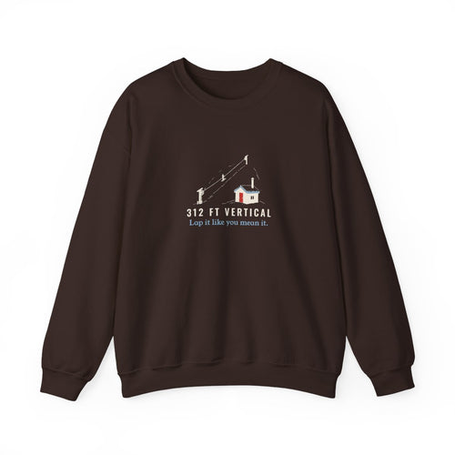 312 Ft Vertical Crewneck in Dark Chocolate, front view