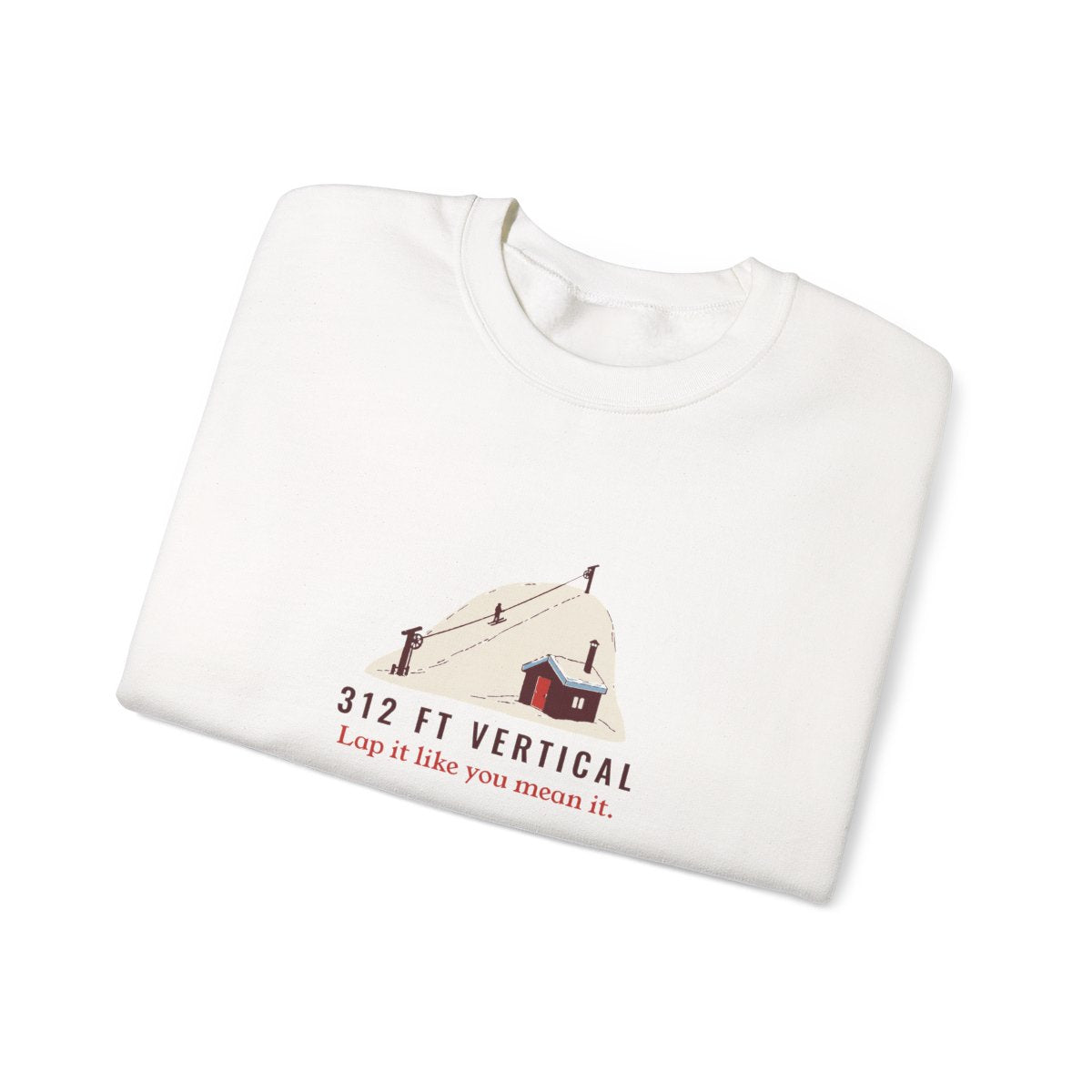 312 Ft Vertical Crewneck in White, folded