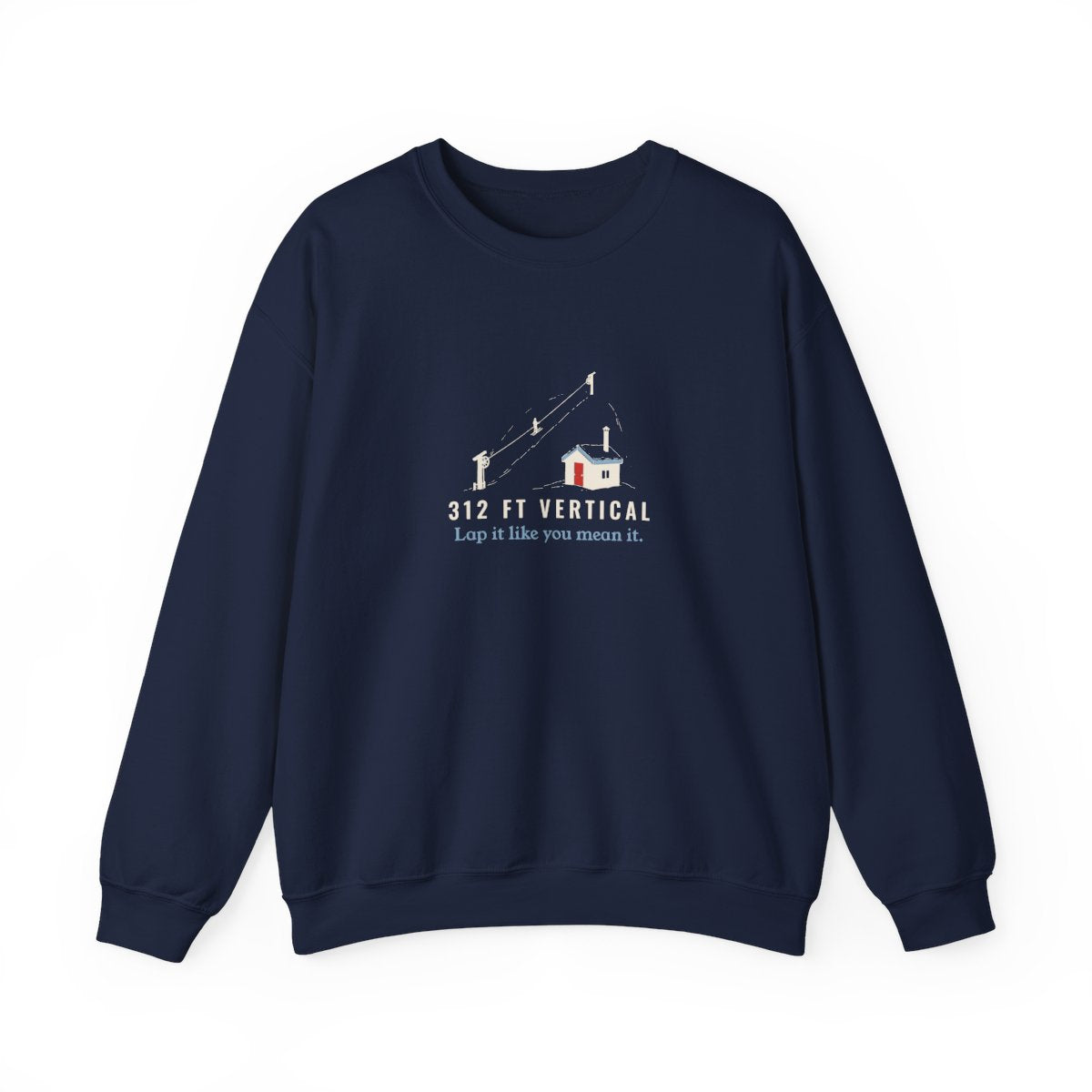 312 Ft Vertical Crewneck in Navy, front view
