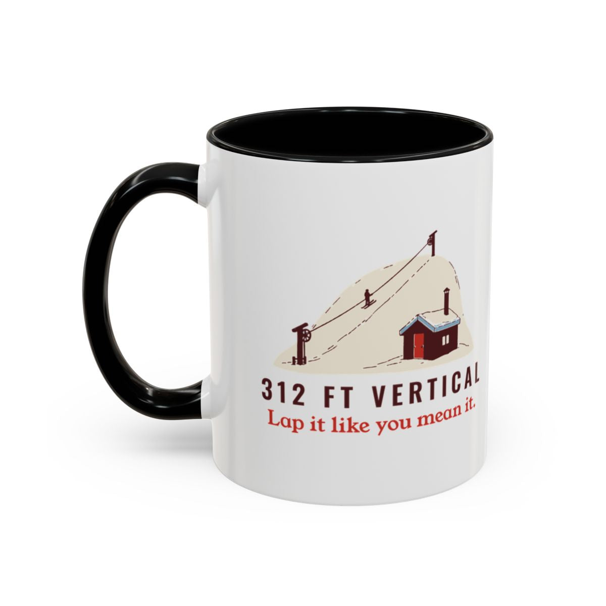 312 Ft Vertical Mug in Black, left side