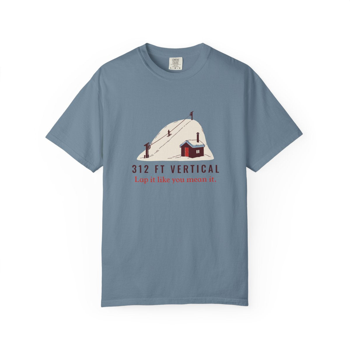 312 Ft Vertical Tee in Ice Blue, front view