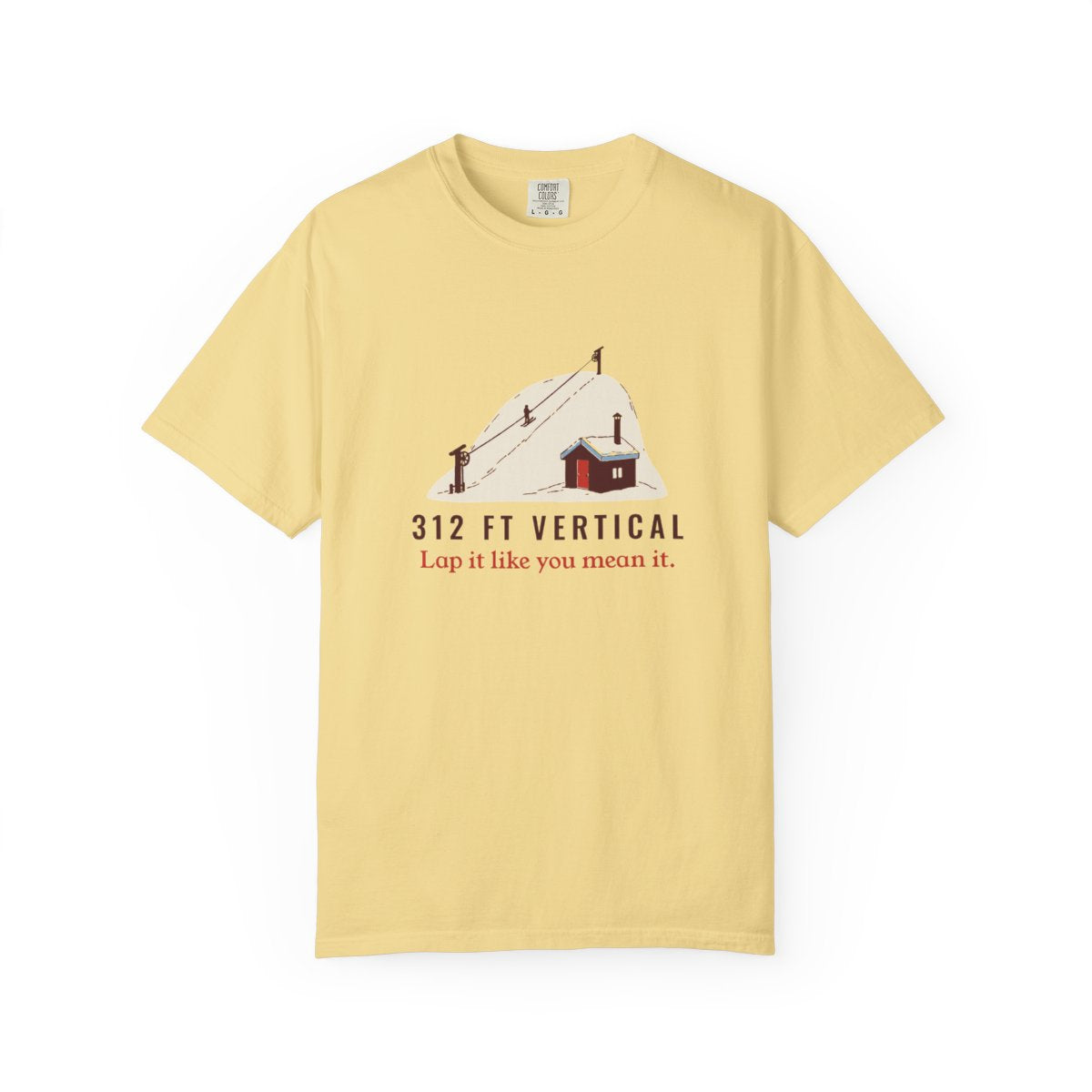312 Ft Vertical Tee in Butter, front view