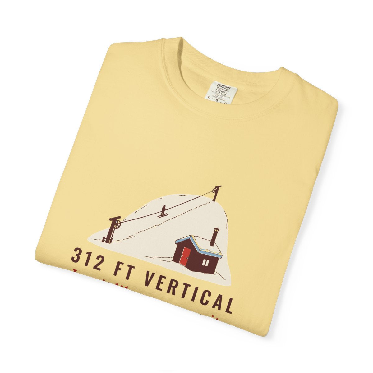 312 Ft Vertical Tee in Butter, folded