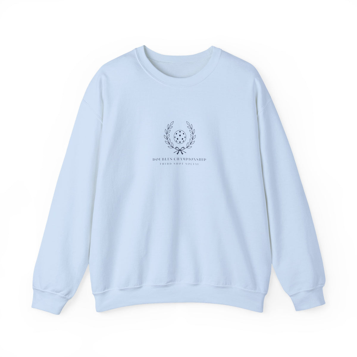 Laurel Crewneck in Light Blue, front view
