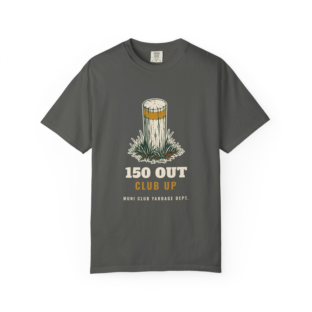 150 Out Tee in Pepper, front view