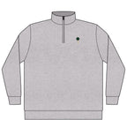 Tee & Ball Quarter-Zip in Grey Heather, front view