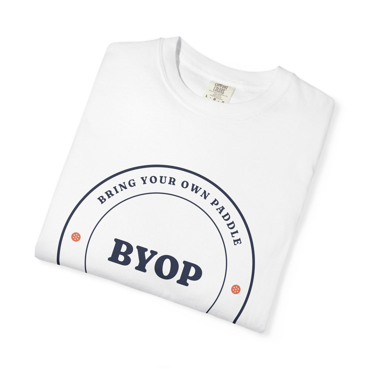 B.Y.O.P. Tee in White, folded