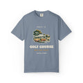 Route 18 Tee in Blue Jean, front view