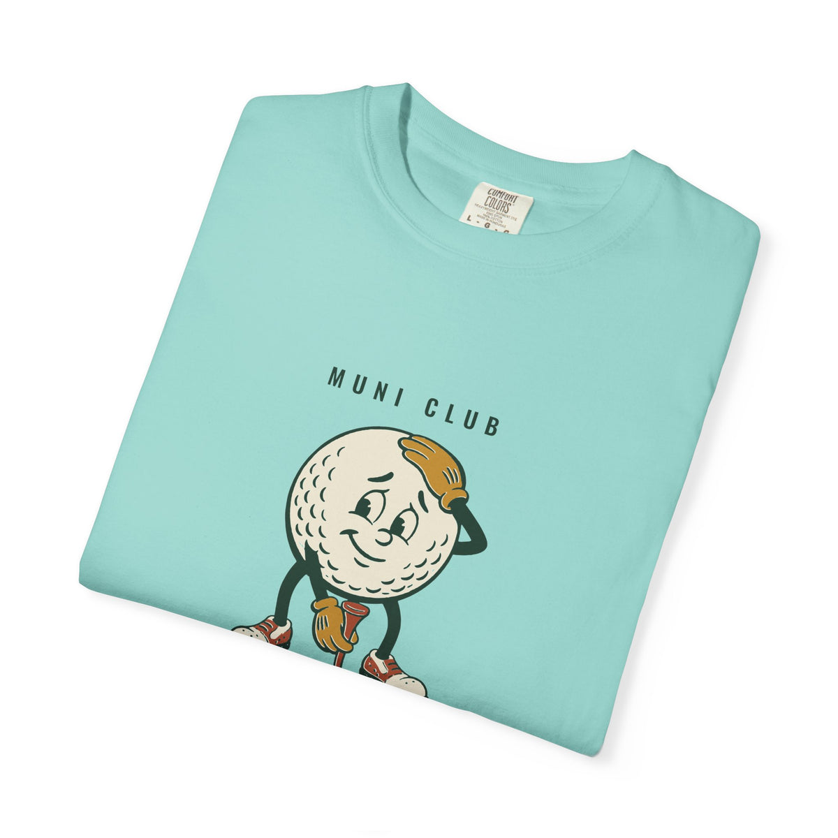 Mulligan Tee in Chalky Mint, folded