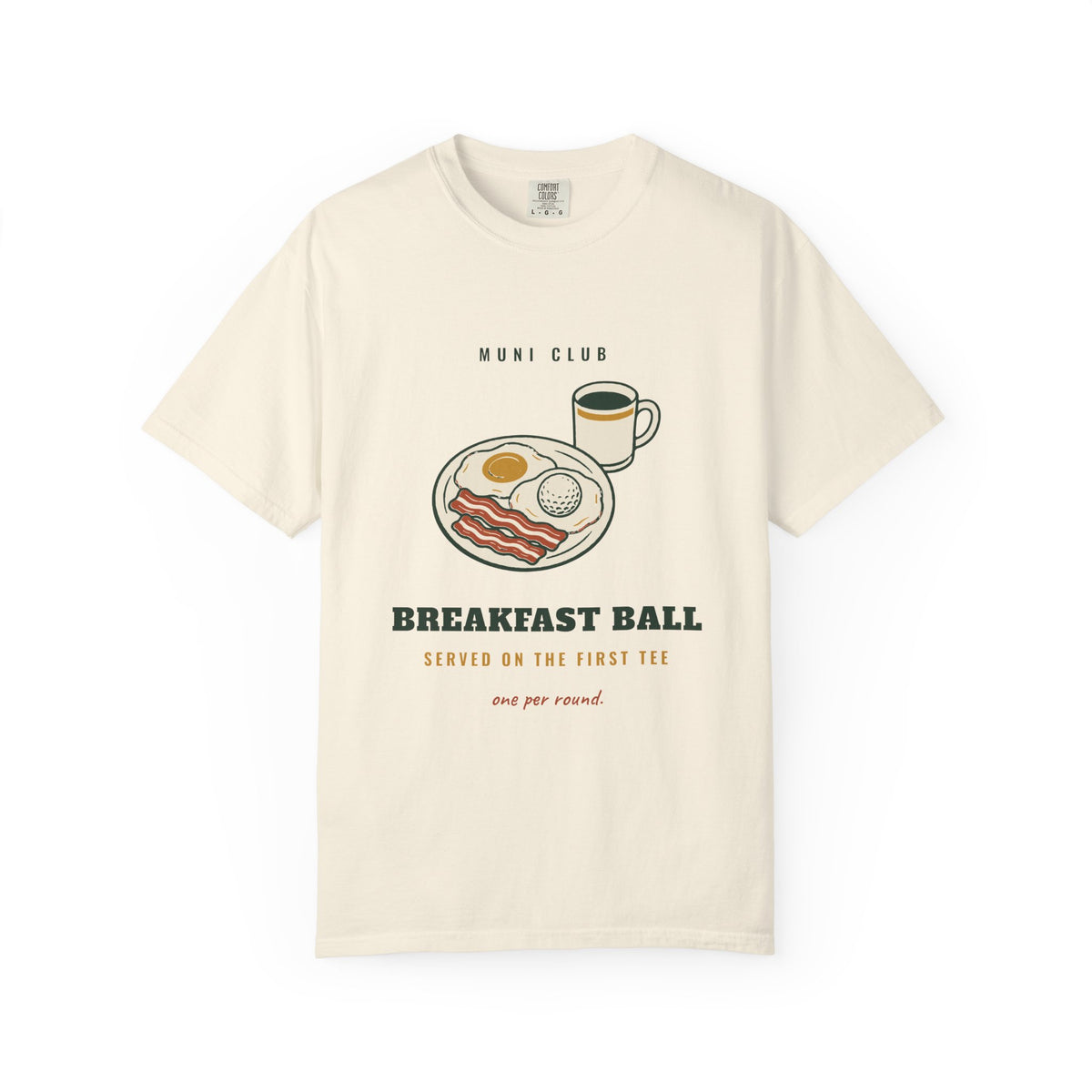 Breakfast Ball Tee in Ivory, front view