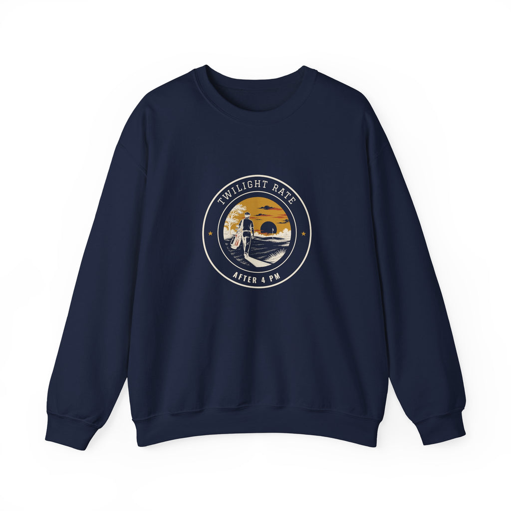 Twilight Rate Crewneck in Navy, front view