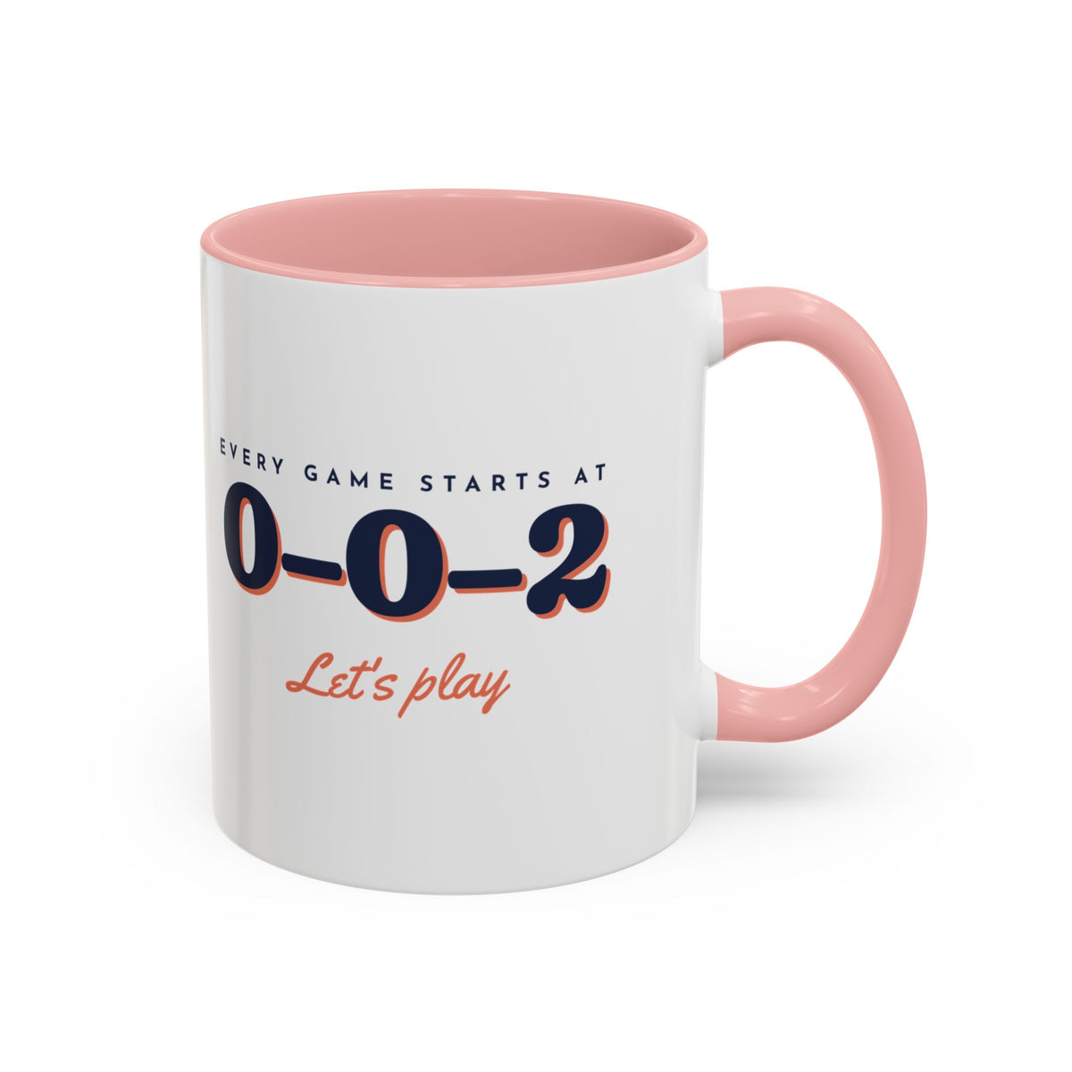 0–0–2 Mug in Pink, design, handle right