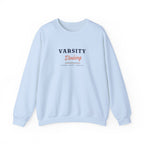 Varsity Dinking Crewneck in Light Blue, front view