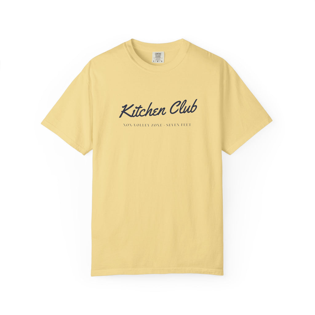 Kitchen Club Script Tee in Butter, front view