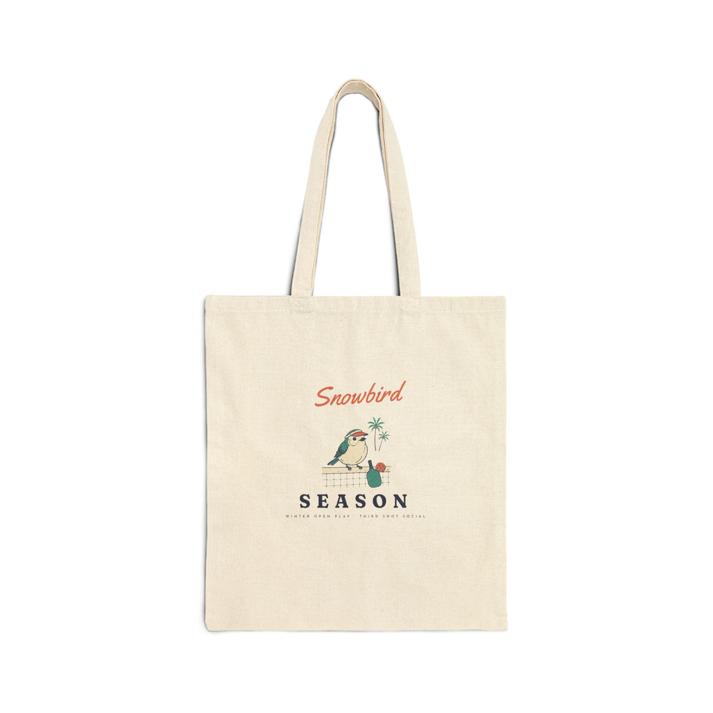 Snowbird Season Tote in Natural, front view