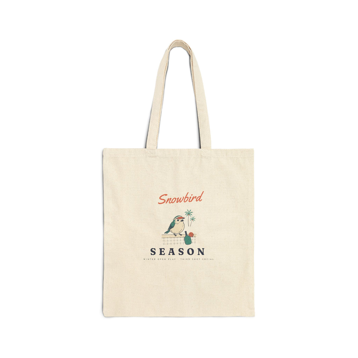 Snowbird Season Tote in Natural, front view
