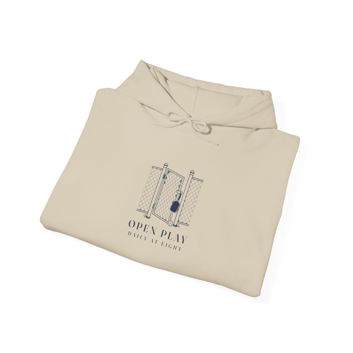 Court Gate Hoodie in Sand, folded