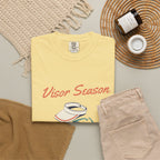 Visor Season Tee in Butter, flat lay