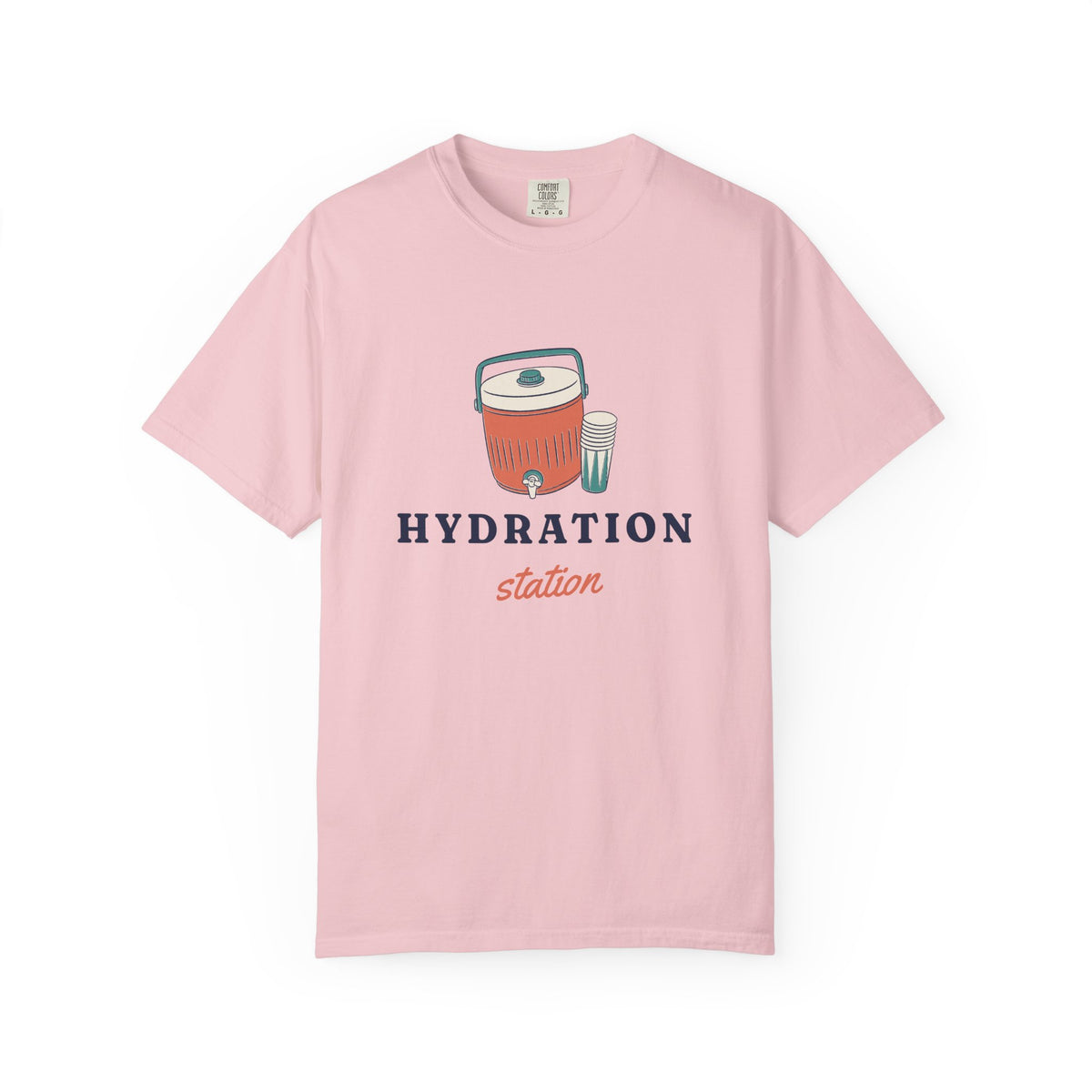 Hydration Station Tee in Blossom, front view