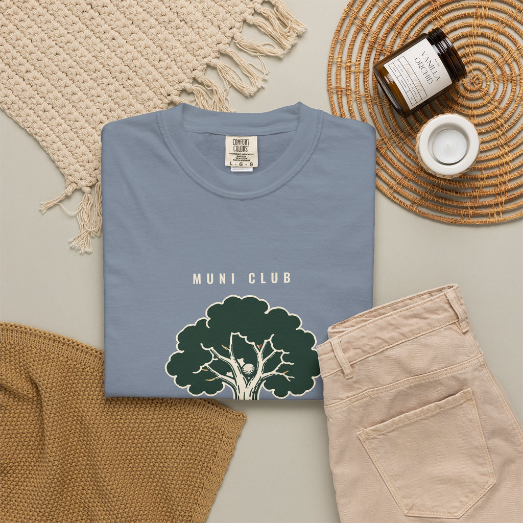Trees Are Air Tee in Blue Jean, flat lay