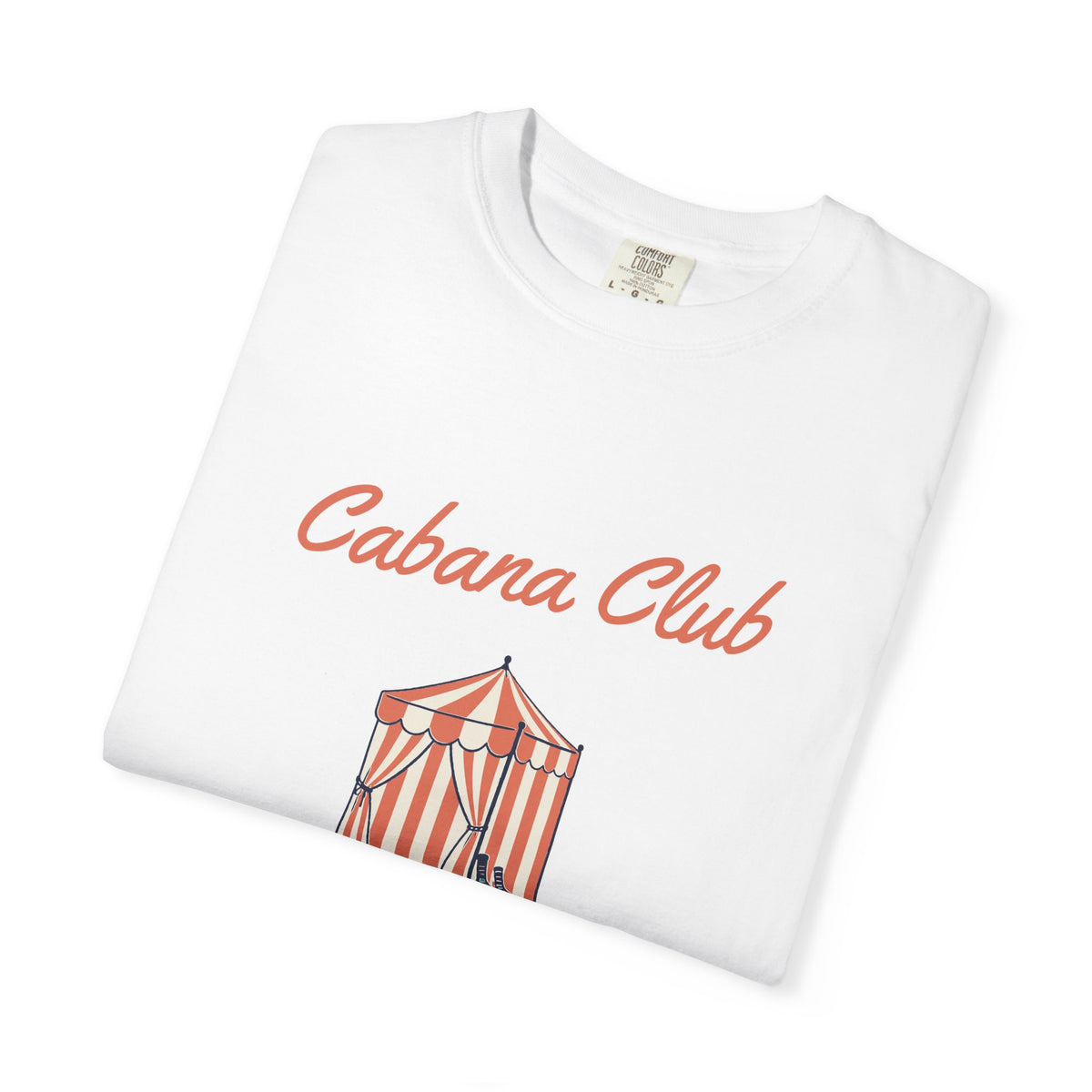 Cabana Club Tee in White, folded