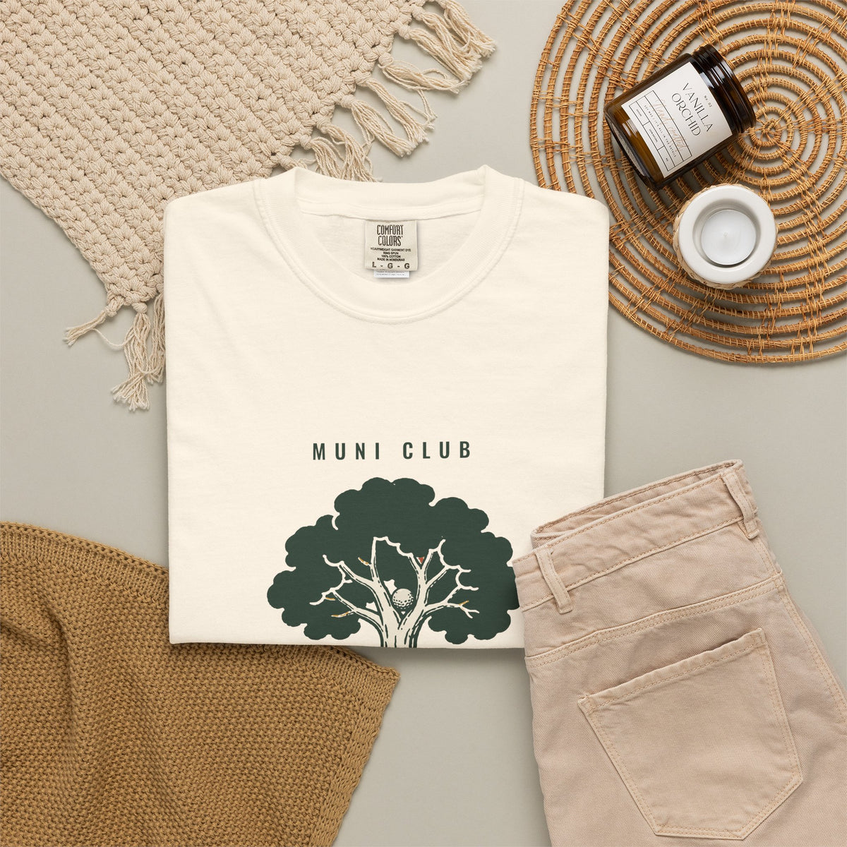 Trees Are Air Tee in Ivory, flat lay