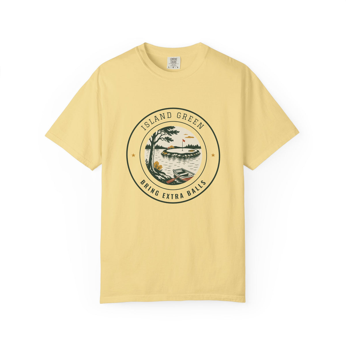 Island Green Tee in Butter, front view