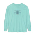 Net Line Long Sleeve Tee in Chalky Mint, front view