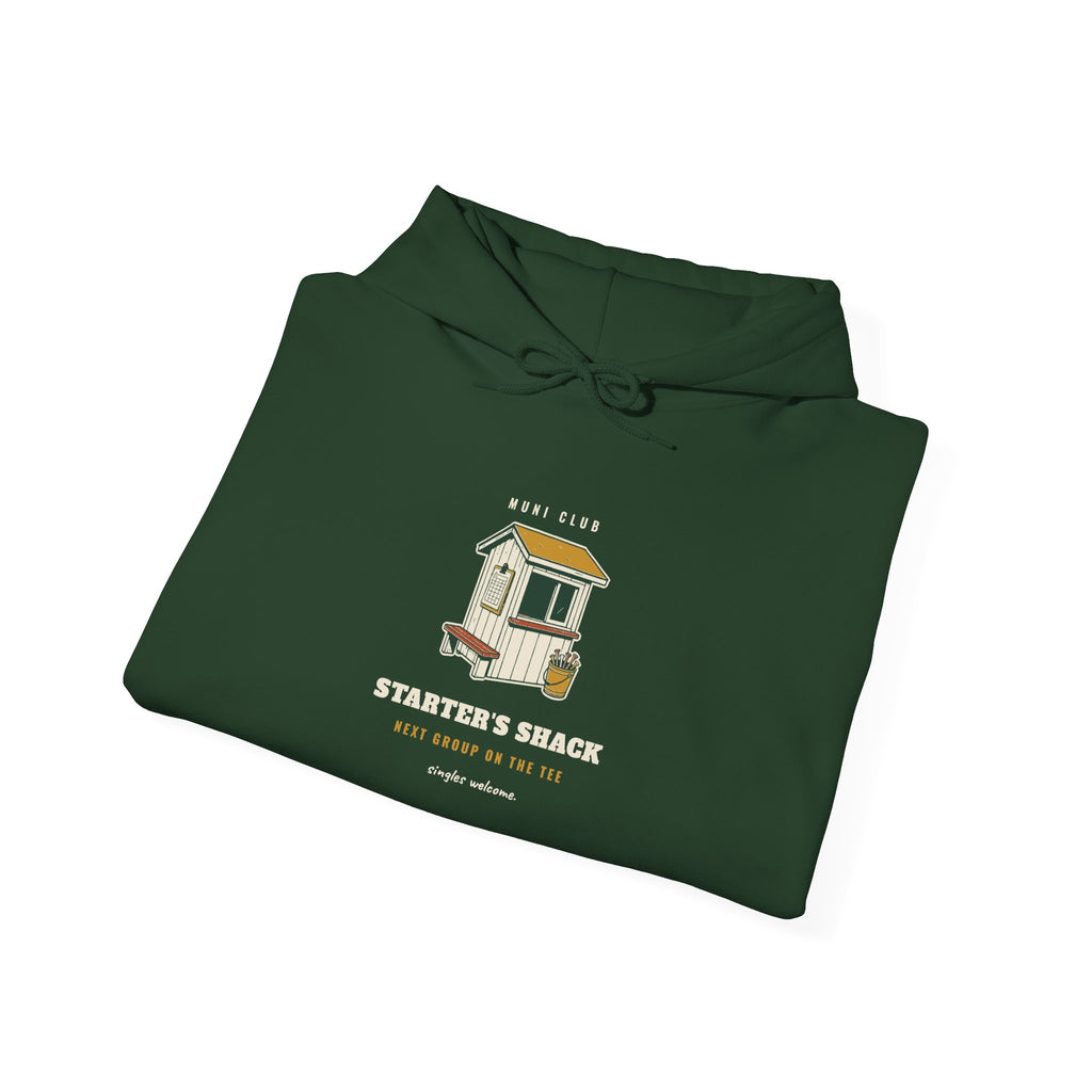 Starter's Shack Hoodie in Forest Green, folded