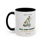 Pull Cart Society Mug in Black, left side