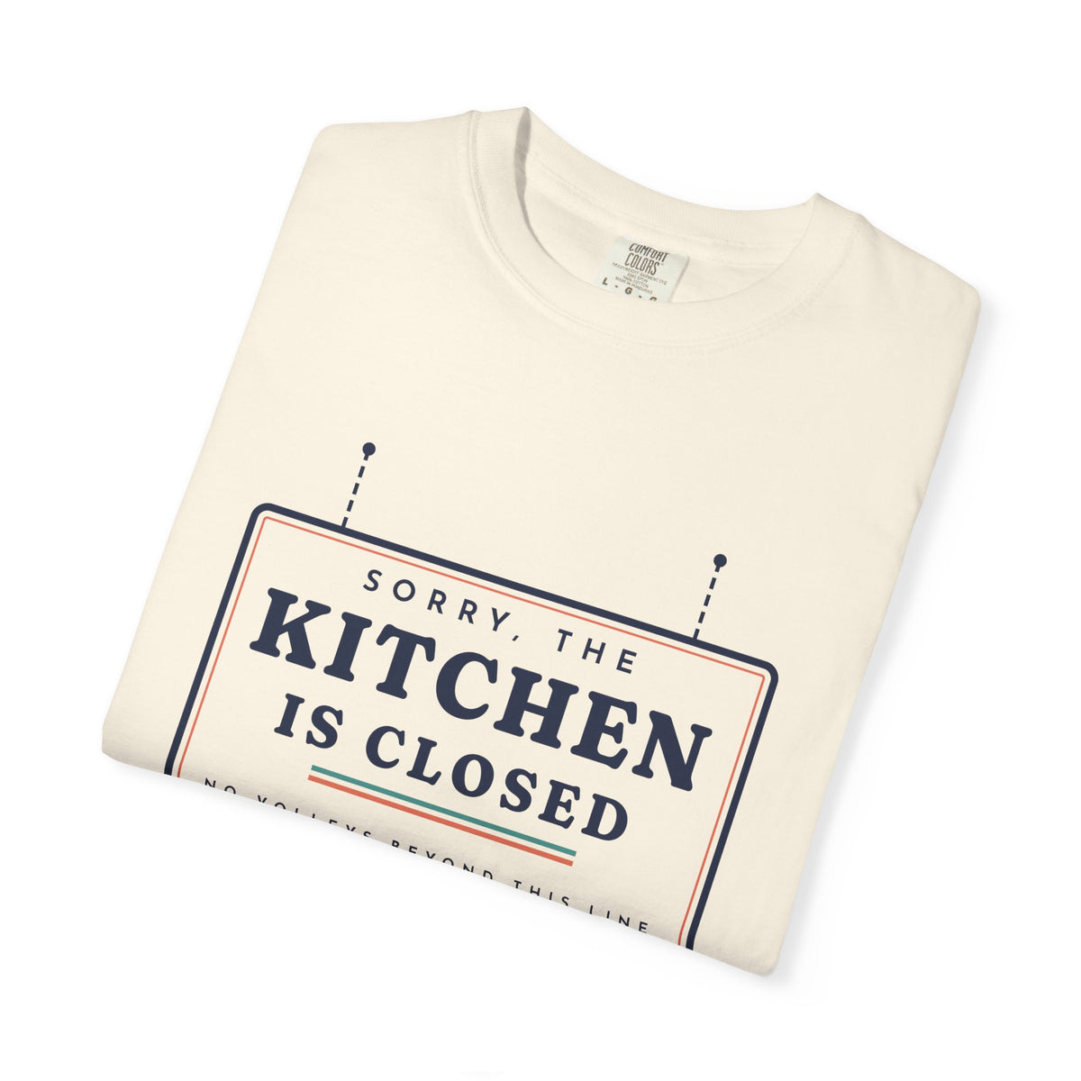 Kitchen Closed Tee in Ivory, folded