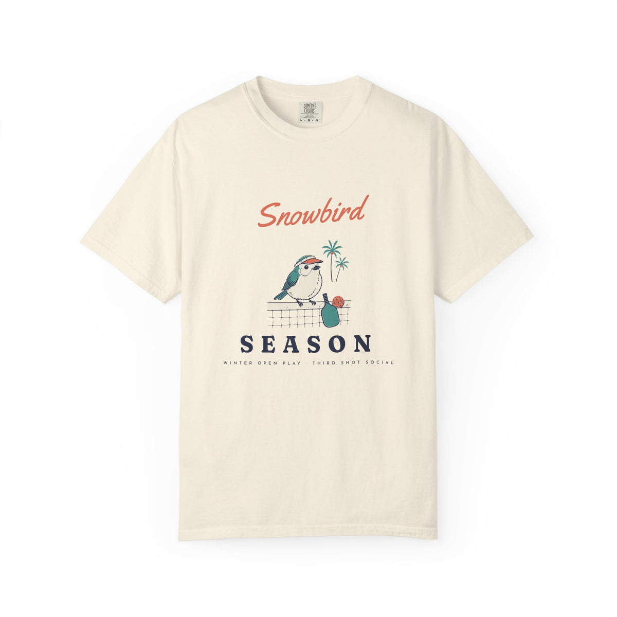 Snowbird Season Tee in Ivory, front view