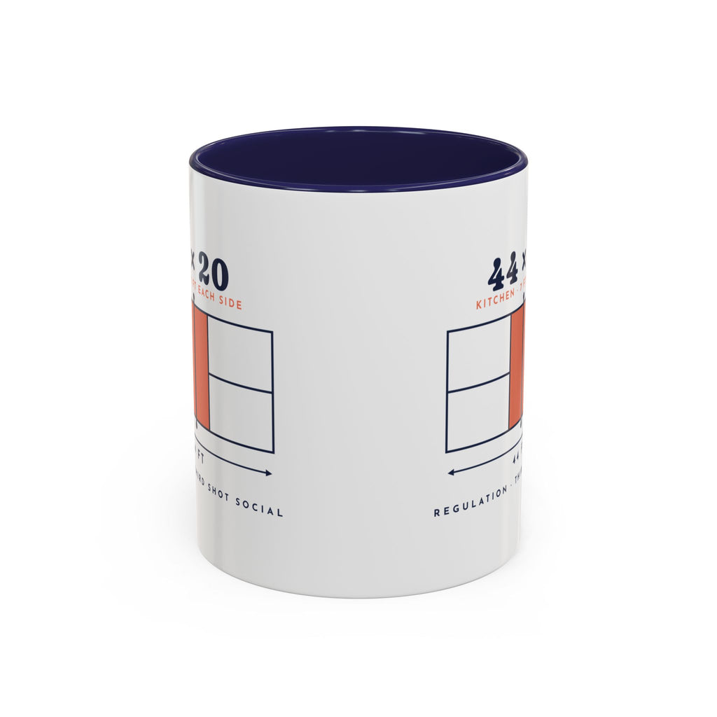 44 × 20 Mug in Navy, corner view