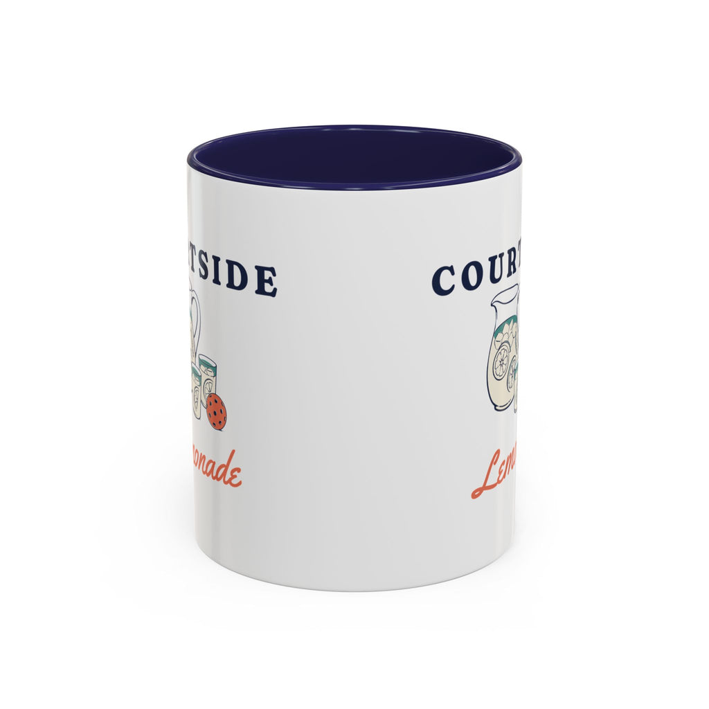 Courtside Lemonade Mug in Navy, corner view