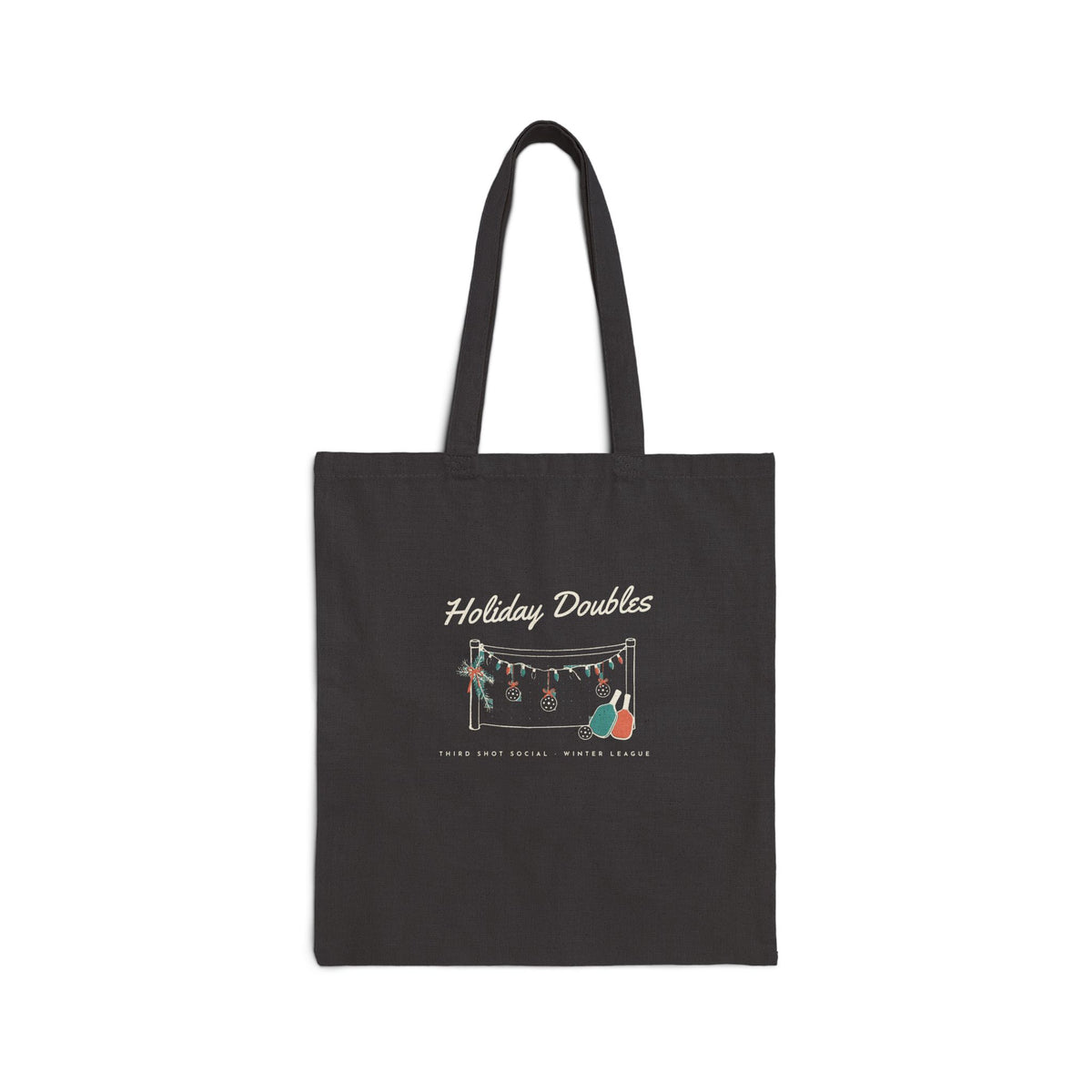 Holiday Doubles Tote in Black, front view