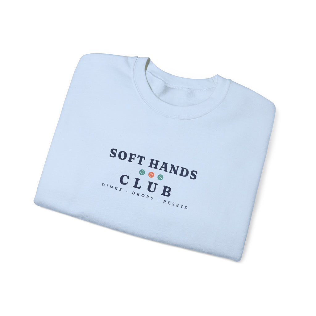 Soft Hands Club Crewneck in Light Blue, folded