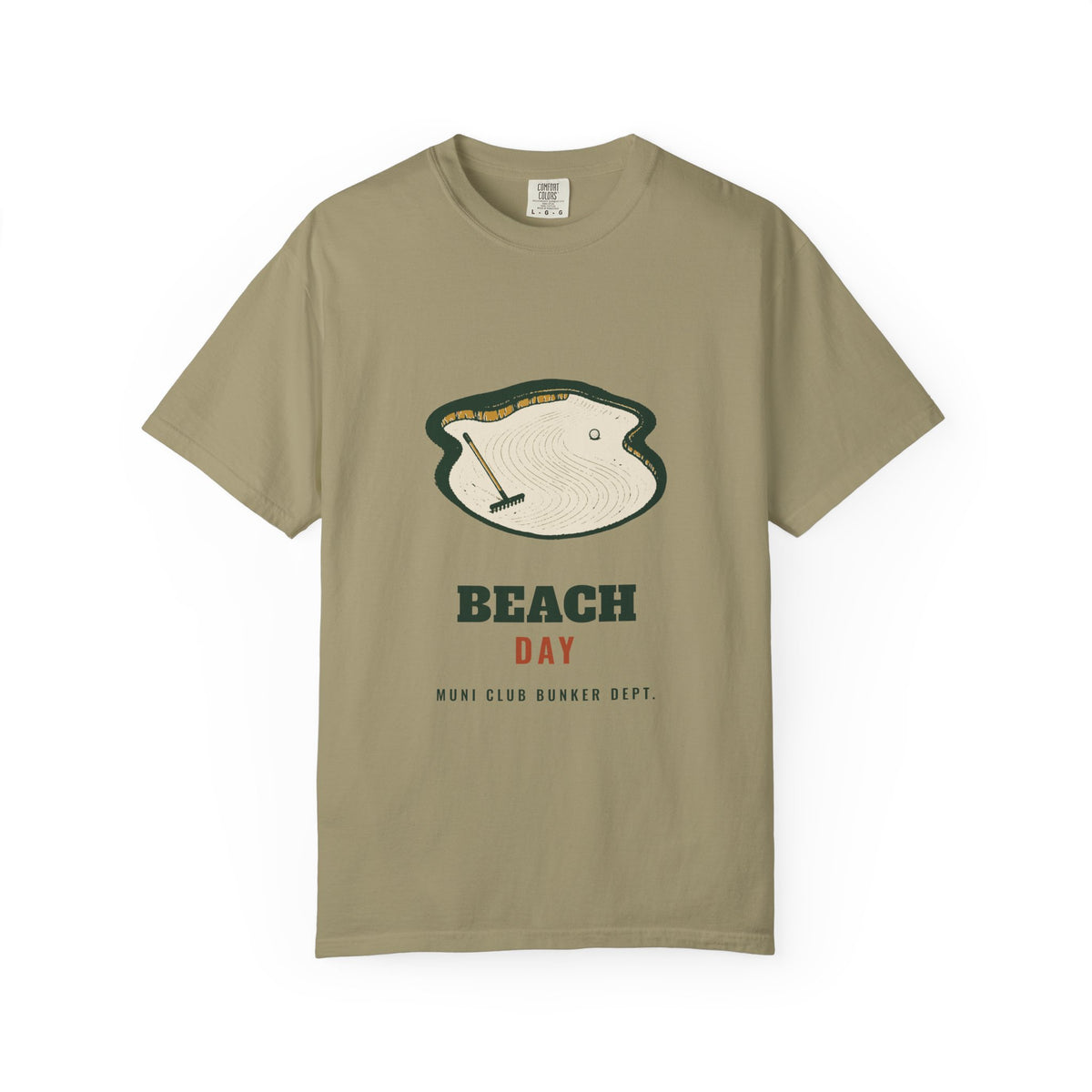 Beach Day Tee in Khaki, front view