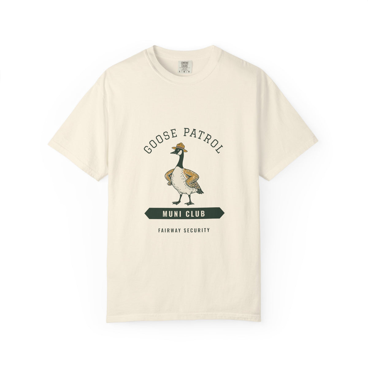 Goose Patrol Tee in Ivory, front view