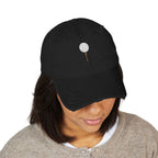 Tee & Ball Dad Hat in Black, on model