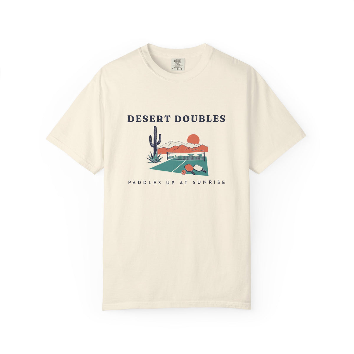 Desert Doubles Tee in Ivory, front view