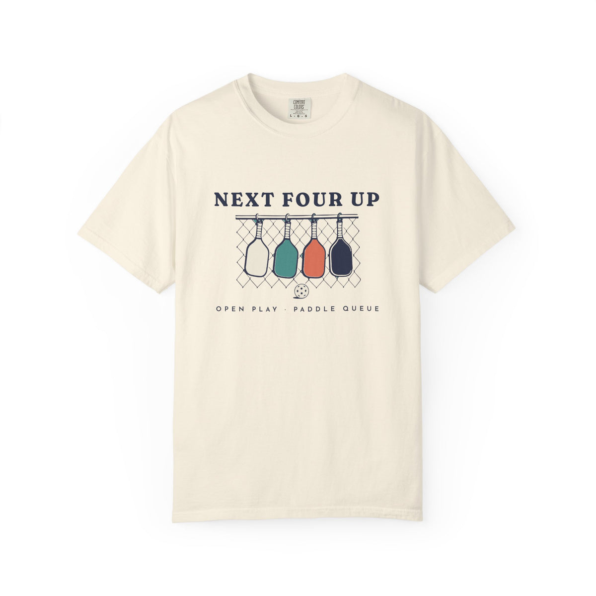 Next Four Up Tee in Ivory, front view